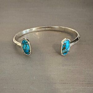 Kendra Scott Elton Gold Cuff Bracelet in Turquoise